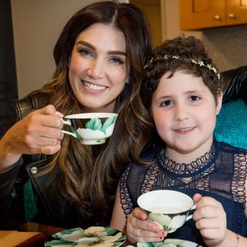 Delta with 8 year old Holly during her wish granting celebration.