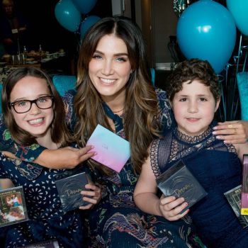 Delta with 8 year old Holly and her best friend Gracie during Holly's wish granting celebration.